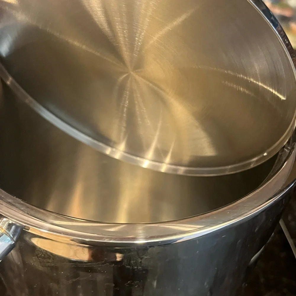 Crate&Barrel Silver Ice Bucket with Tongs
